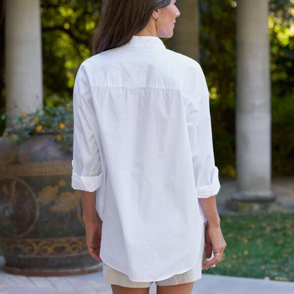 Frank & Eileen The Victoria Italian Tuxedo Shirt in White Size Large - Picture 2 of 5